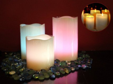 12 Colours LED Flameless Candle Set 3pc