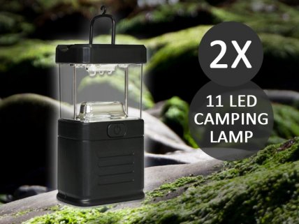 2 X 11 LED Camping Lamp / Lantern