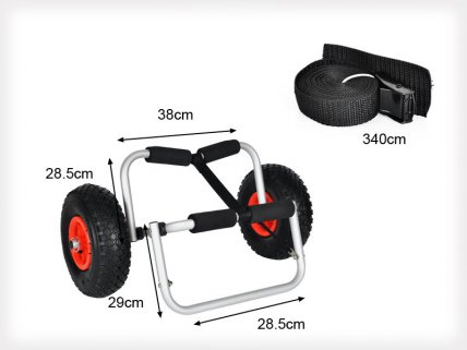 Collapsible Canoe / Kayak Wheel Cart Boat Carrier