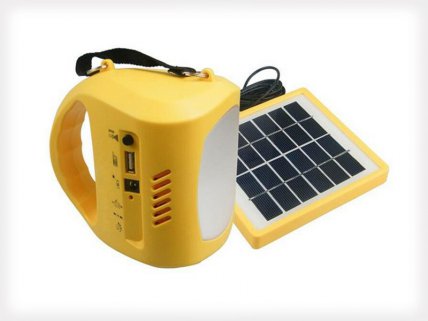 Solar Outdoor Camping Light with USB Charger & FM