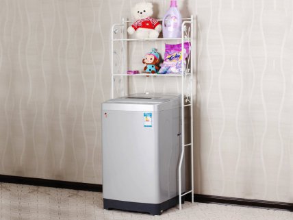 Washing Machine/ Toilet Storage Rack - White