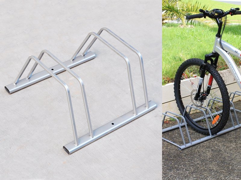 2-Slot Floor Mounted Bike-Stand