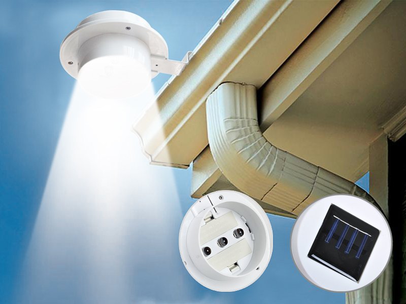 Solar Powered LED Outdoor Gutter Light