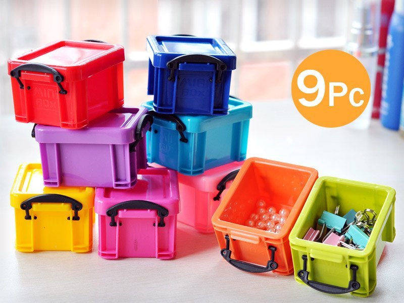 Colourful Mini Storage Boxes 9pcs Crazy Sales We have the best