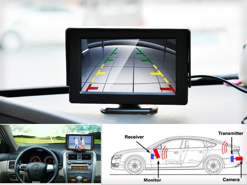 Reversing Camera w 4.3" LCD wireless IR-LED