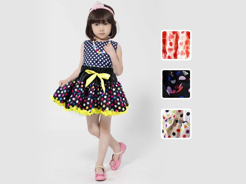 Girl's Polka Dot Tutu with Bow