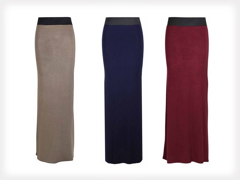 elastic band maxi skirt