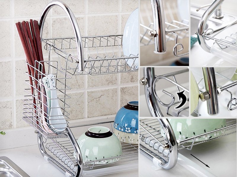 2 Tier Dish Rack with Cup Holder Crazy Sales We have the best daily