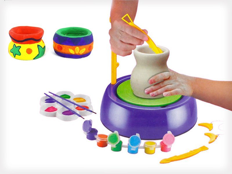 Educational DIY Kids' Pottery Wheel Kit Crazy Sales We have the