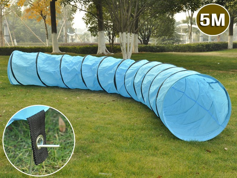 5M Portable Dog / Cat Agility Training Tunnel