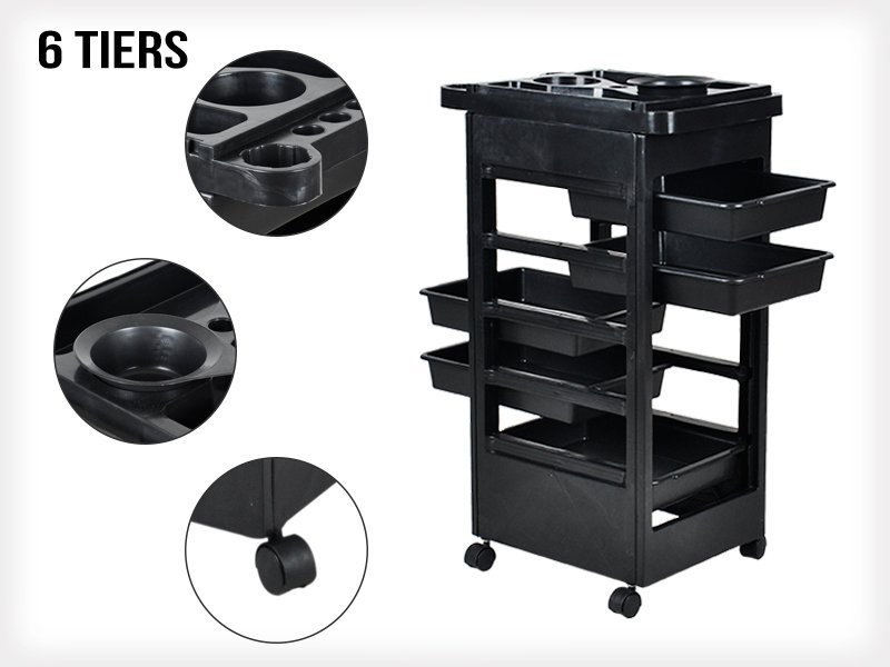 Beauty Salon Rolling Trolley 5 drawers