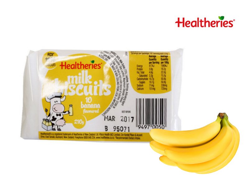 Healtheries Milk Biscuits 210g Banana 4pk Crazy Sales We have