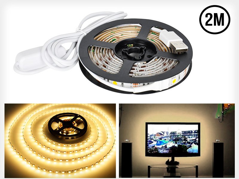 2M LED Light Strip USB Power