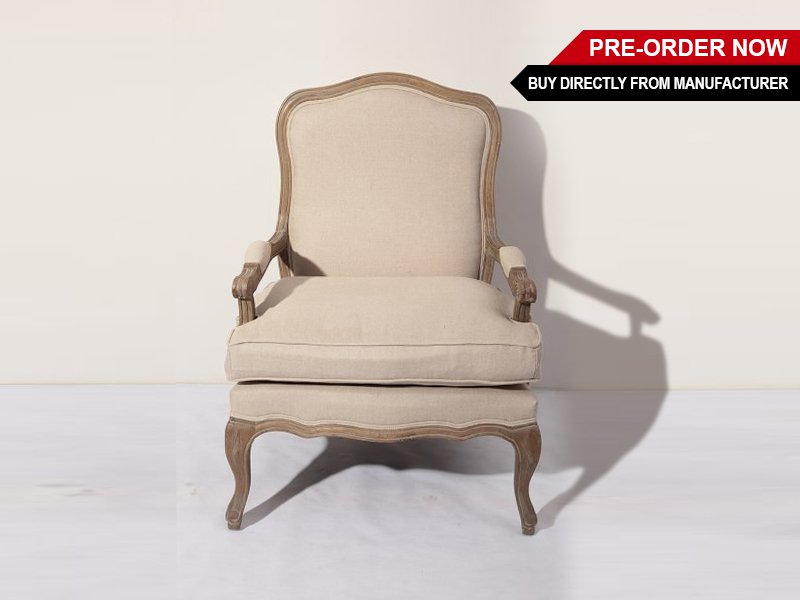 French Style Leisure Oak Chair