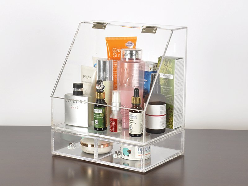 Clamshell Make-Up Organiser Cosmetics Storage Box