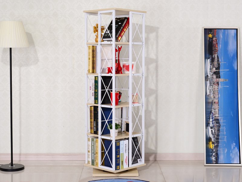 5 Level Rotating Tower Bookshelf