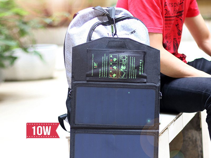 10W Folding Solar USB Power Charger Panel