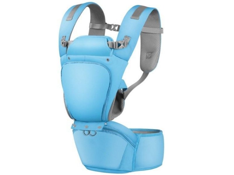 All in 1 Baby Hip Seat Carrier-Denim Blue