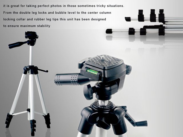 Video Camera/Digital Camera Aluminum Tripod