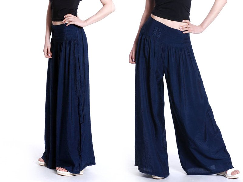 Women's Wide Leg Loose Pants with Button Detail @ Crazy Sales - We have ...