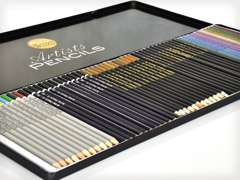 Set of 60 Artist Pencils Drawing Colouring Pencils