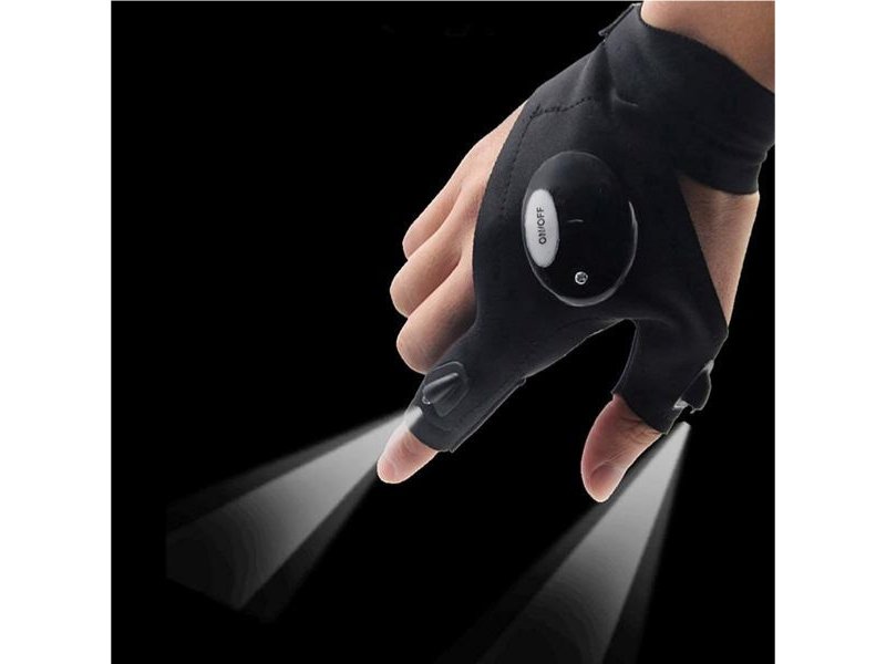 Pair of Fingerless Gloves with LED Flashlights Crazy Sales We have