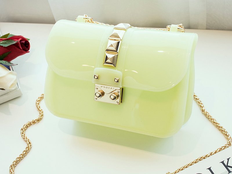 Designer Crossbody Jelly Bag - Green
