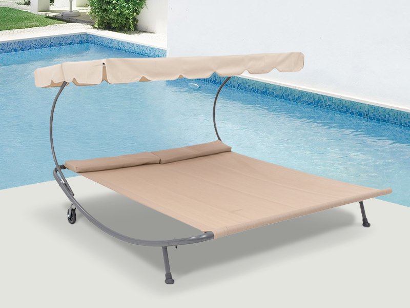 Sunbed Hammock with cover/wheels and foot support Crazy Sales We have the best daily deals