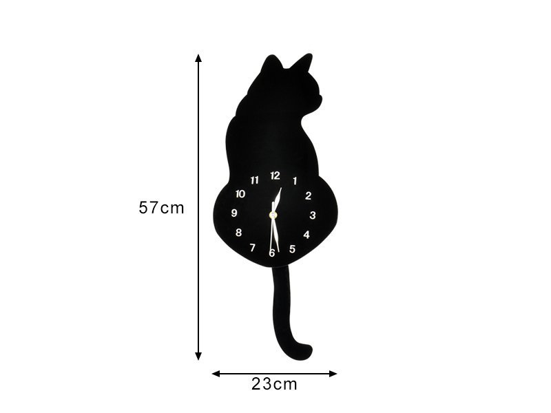 Creative Moving Tail Cat Wall Clock Crazy Sales We have the best