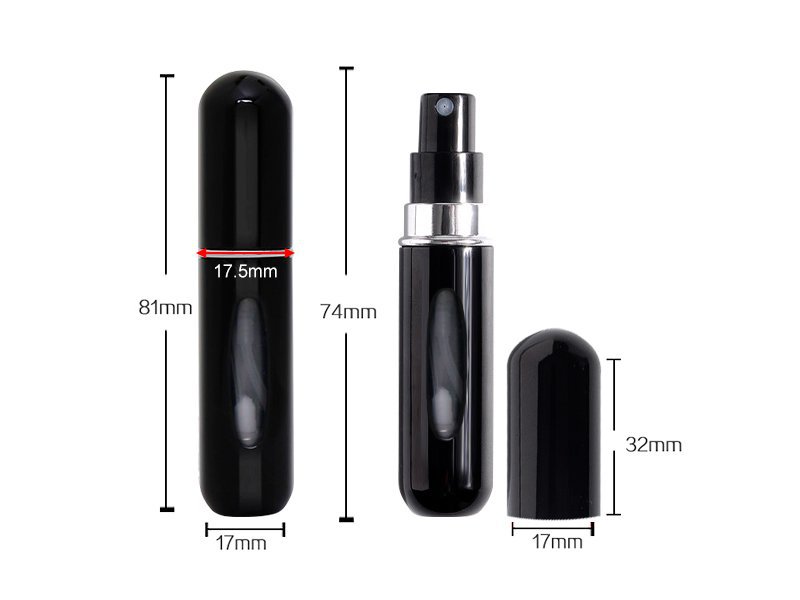 Refillable Perfume Atomizer Bottle 5ml - Black @ Crazy Sales - We have the best daily deals online!