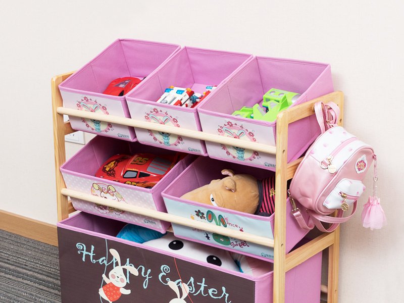 Children's Pink Toy Storage Shelf with 6 Bins @ Crazy Sales - We have ...
