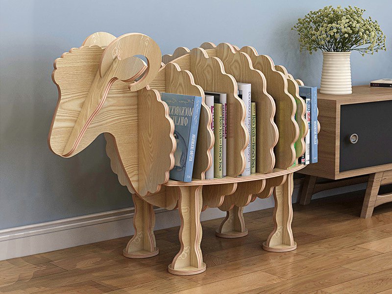 Children's Wooden Animal Bookshelf Sheep Crazy Sales We have the