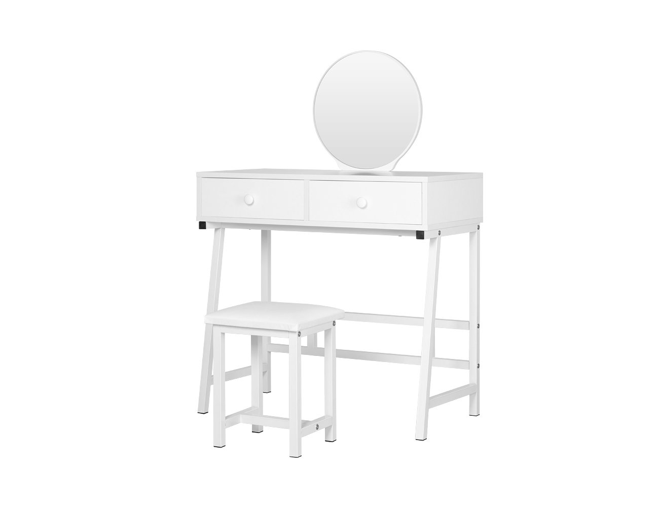 Dresser & Stool Set with Mirror (Fully Assembled)