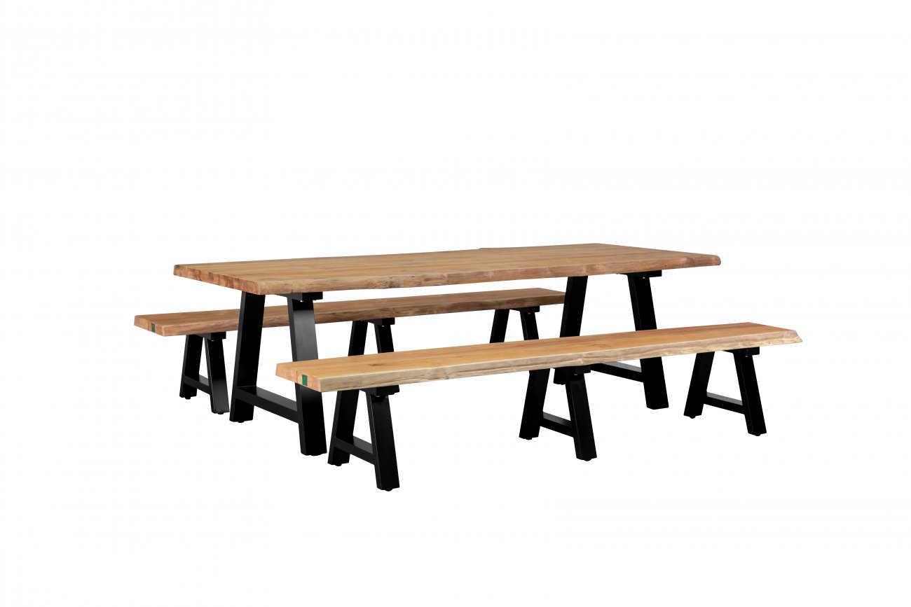 Robusta Teak Dining Table & Bench Bundle - 250cm