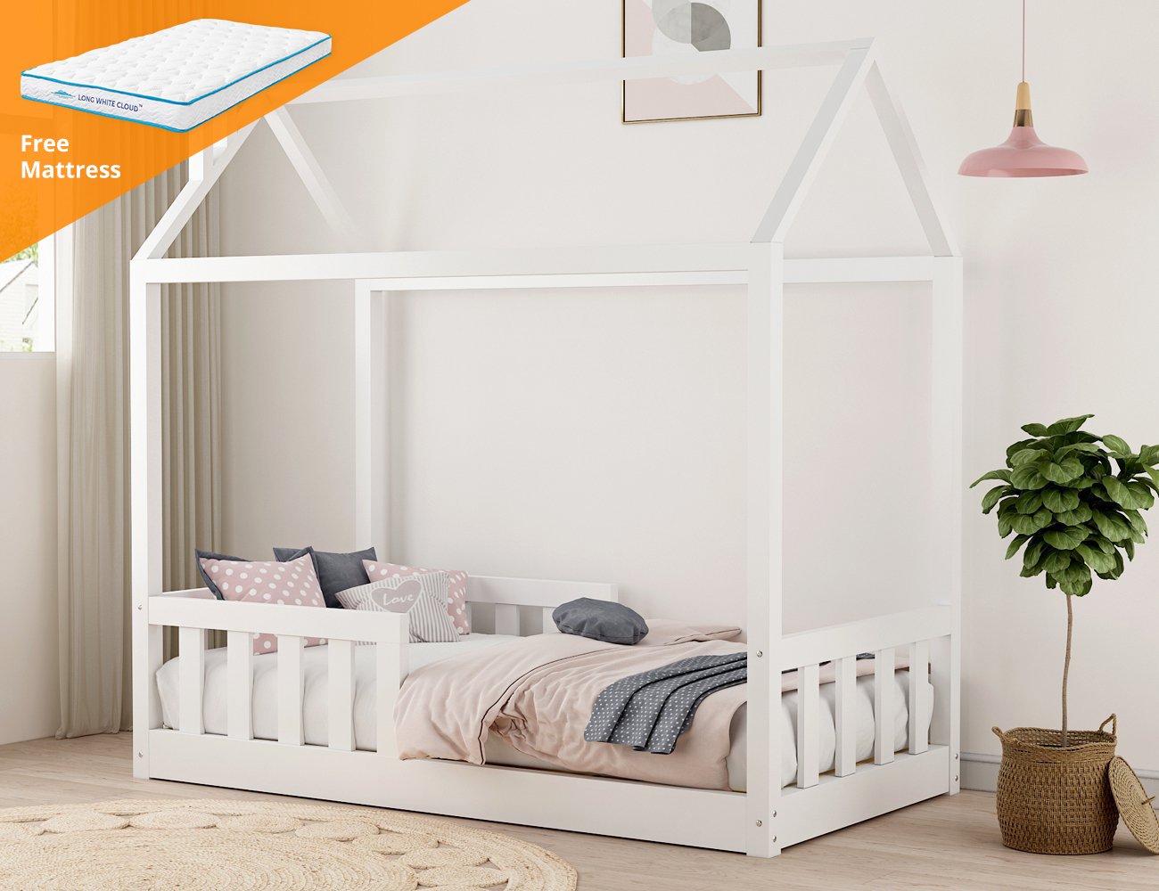 Ami Kids Single Bed Frame + Mattress Set Crazy Sales We have the