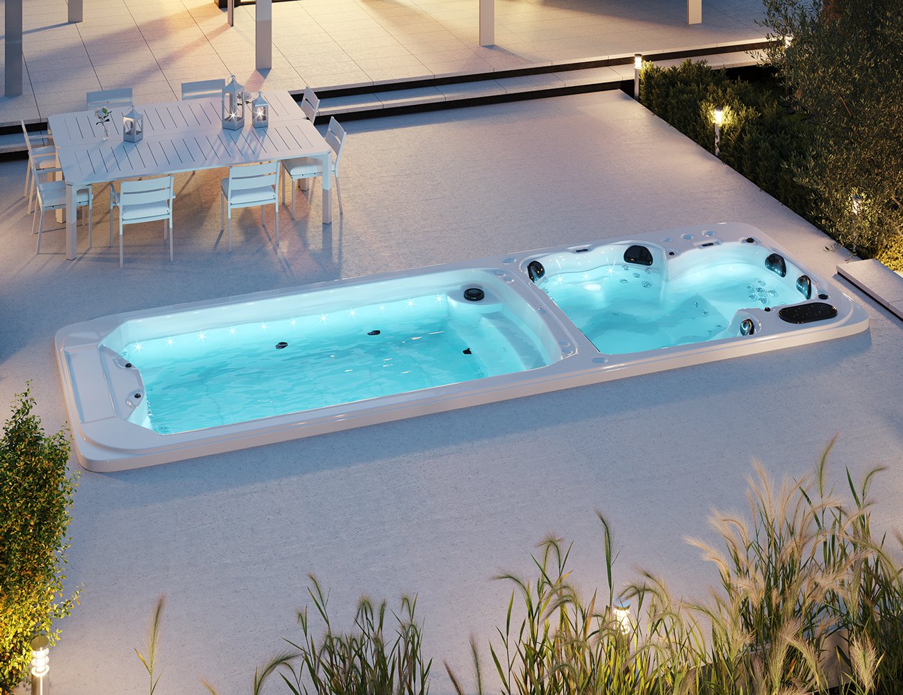 Tekapo 6.8m Dual Zone Swim Spa Crazy Sales We have the best daily