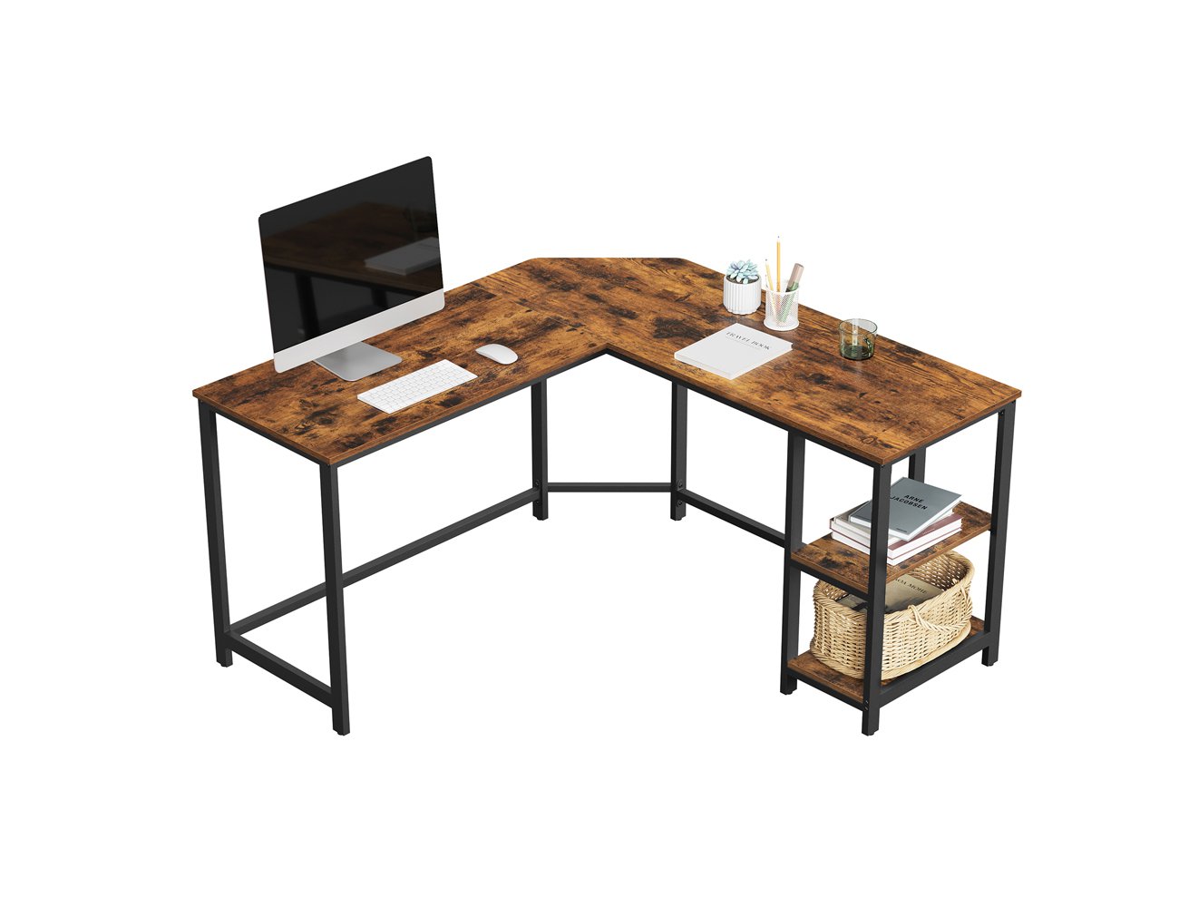 Vasagle LShape Desk with Shelves Crazy Sales We have the best