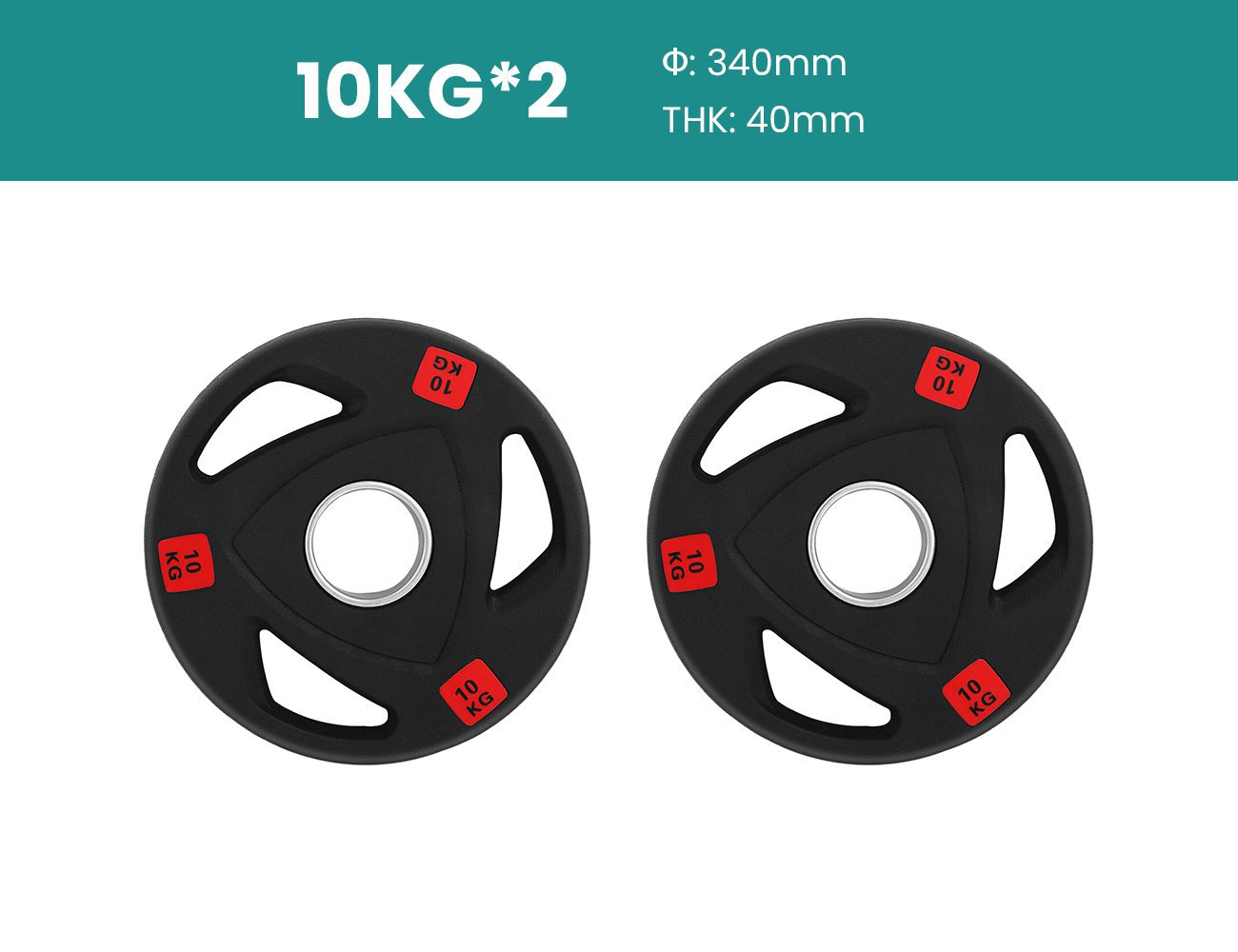 2 x 10kg Olympic Weight Plates