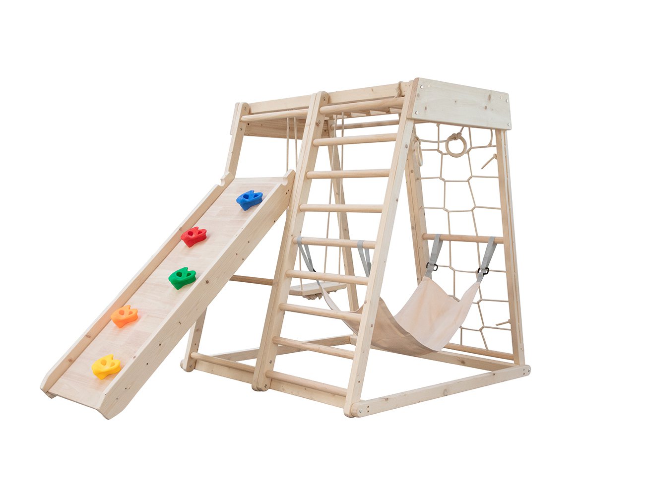 Kids Indoor Climbing Frame, Swing + Slide Set Crazy Sales We have