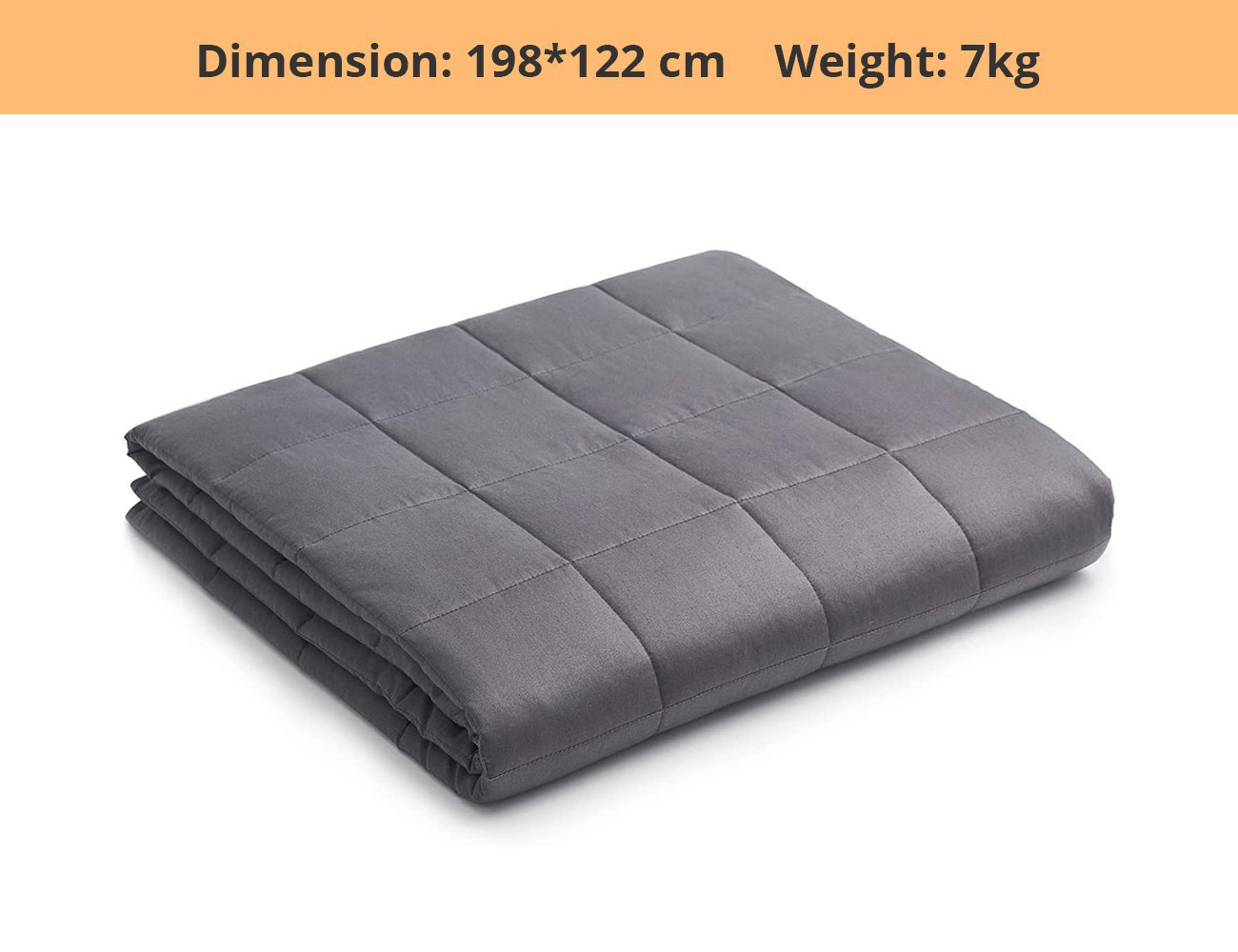 Weighted Blanket with Cover - Single 7kg