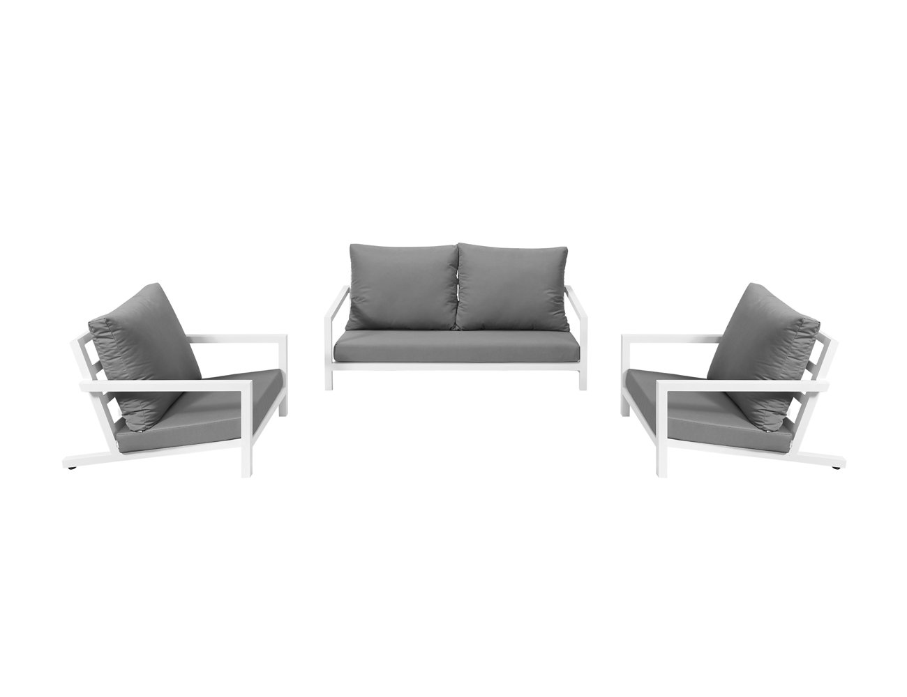Viana  2.5 Seater Sofa + Club Chairs - White