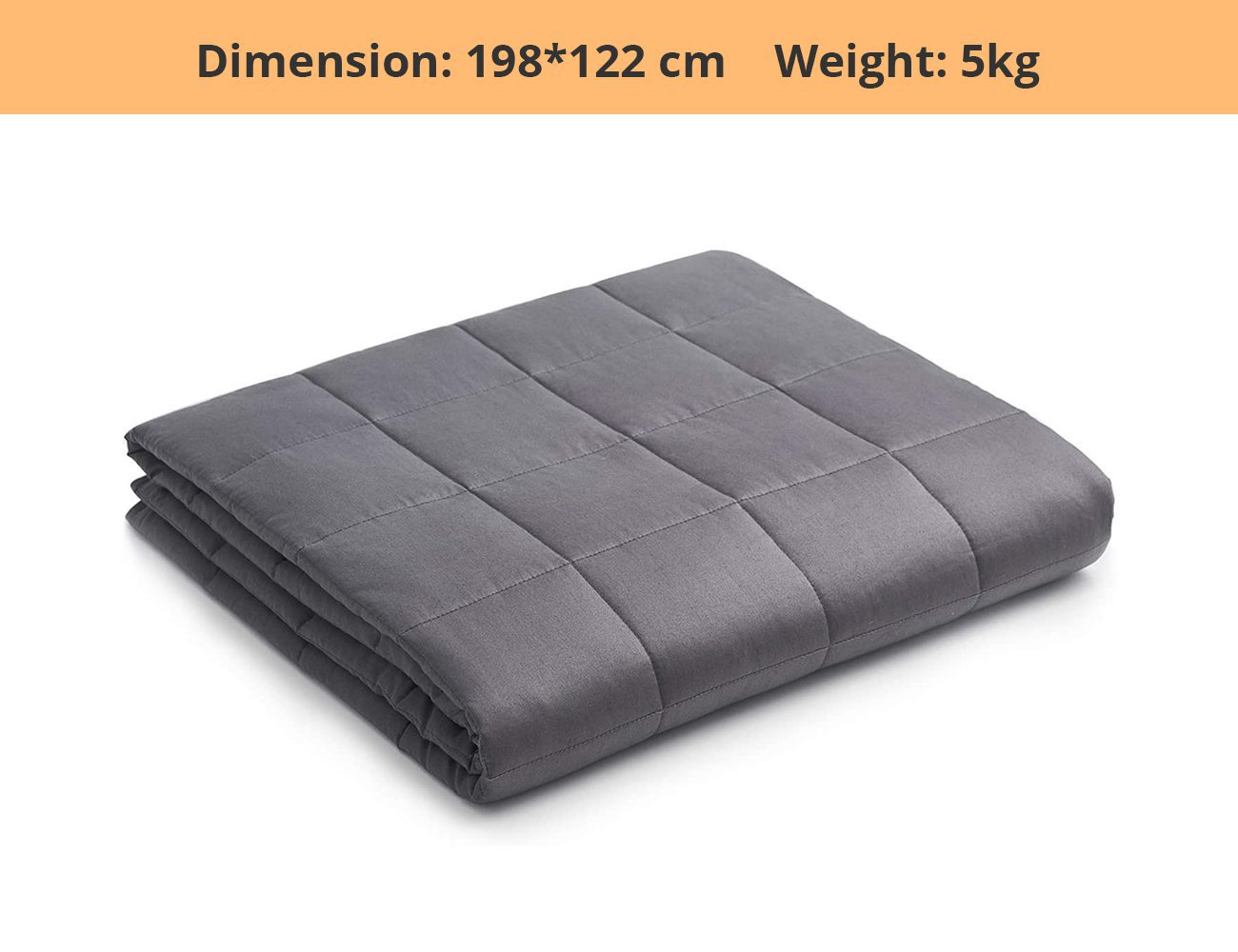 Weighted Blanket with Cover - Single 5kg