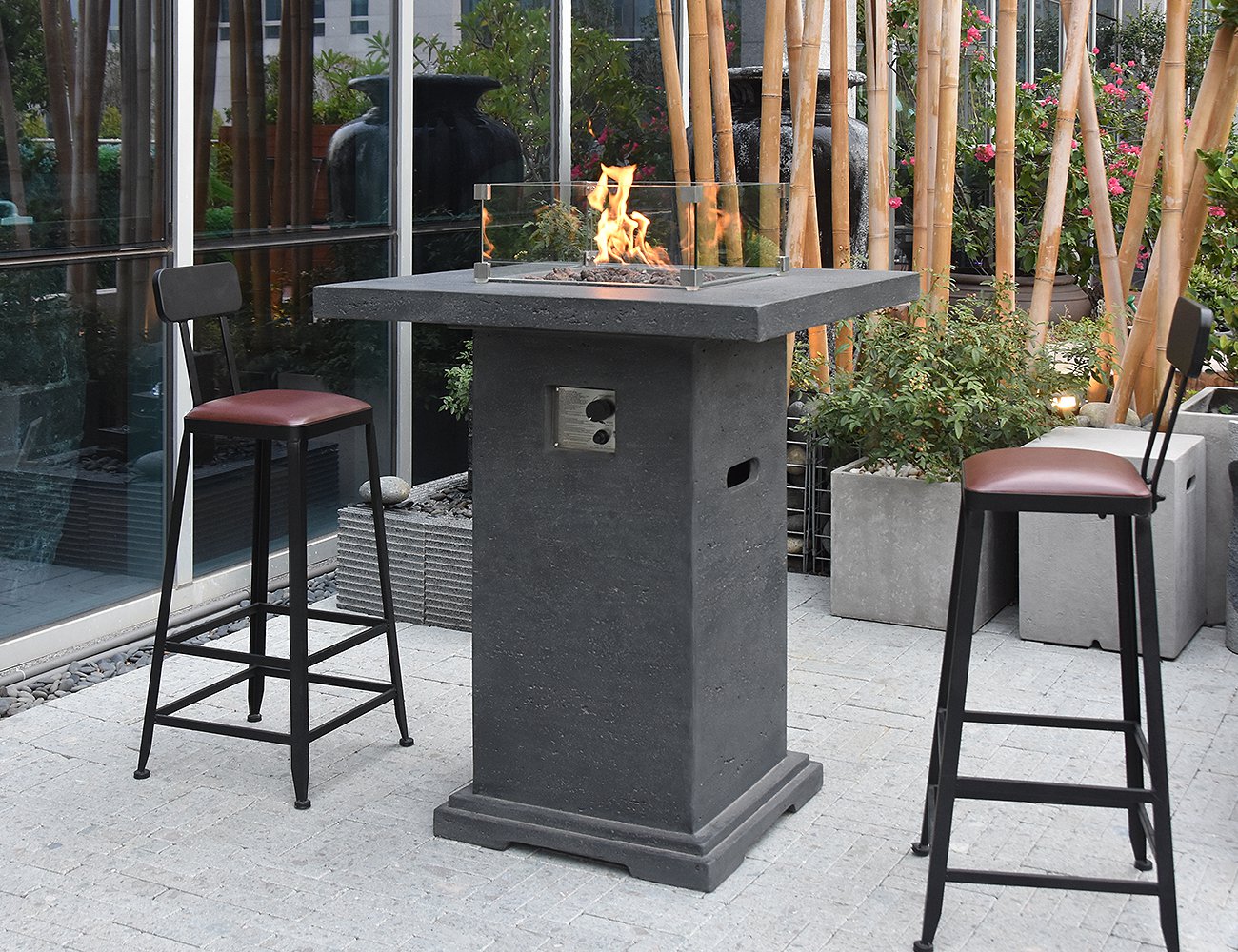Montreal Gas Fire Pit Bar Table