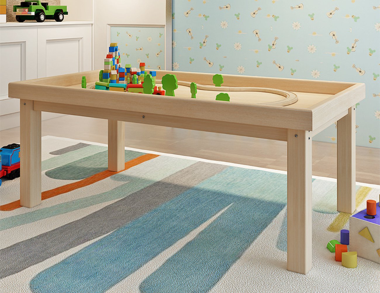 Kids Wooden Activity Table - 1.2m