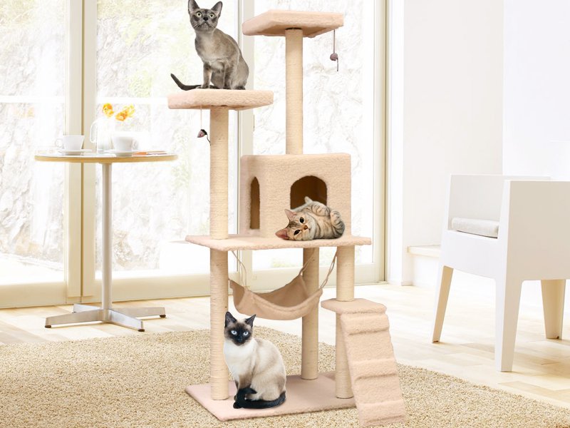 Cat Tree House with Hammock Crazy Sales We have the best daily deals online!